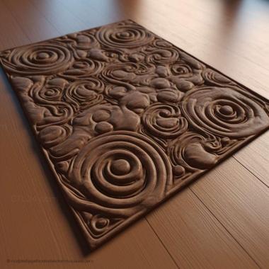 Patterns and decorations Bath mat 4 3d model